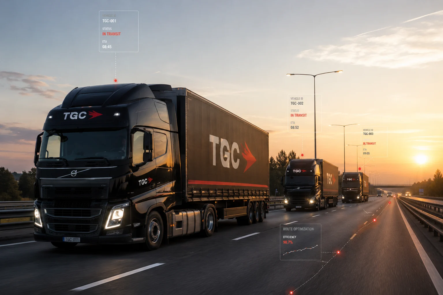 Last-mile TGC delivery fleet on the road