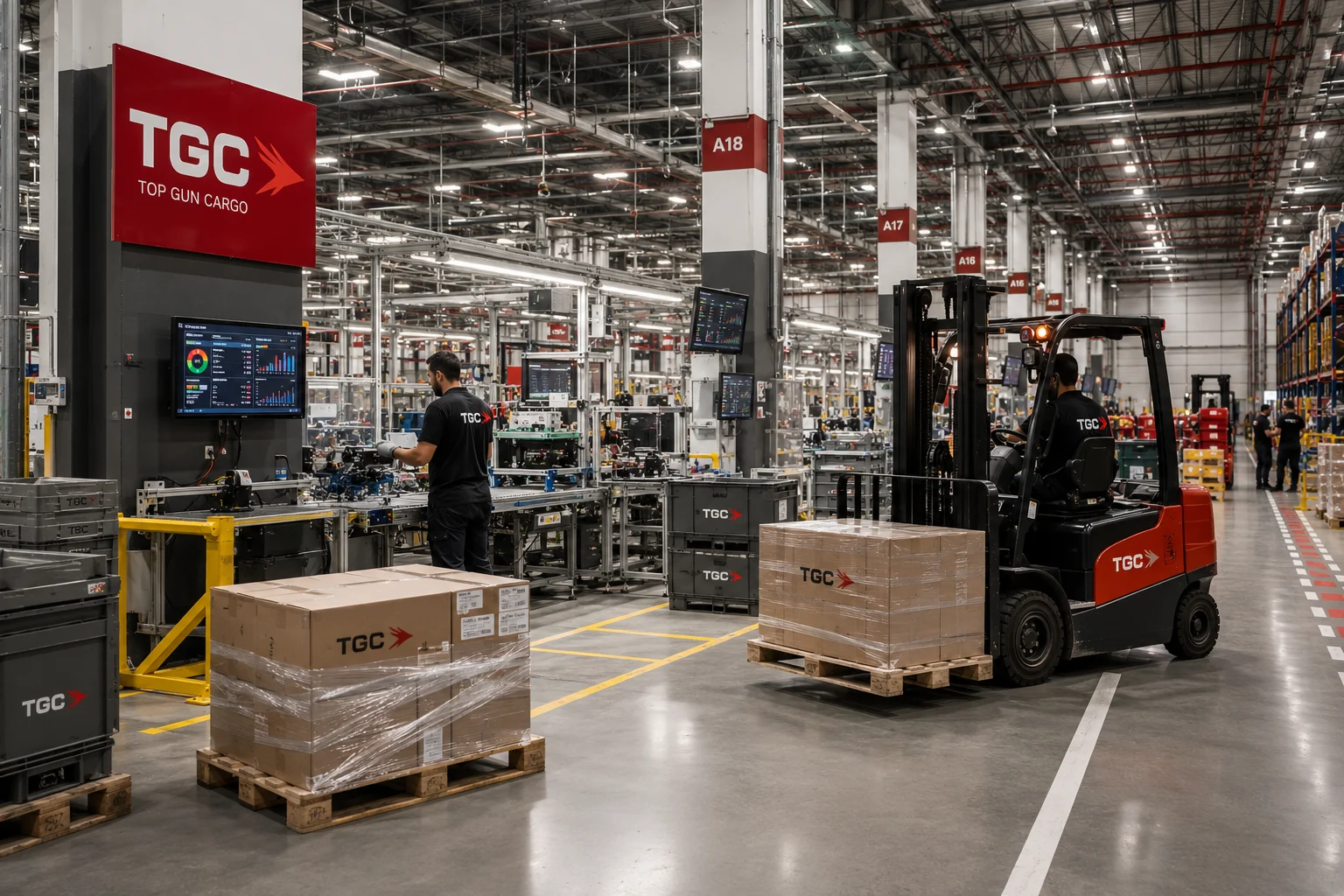 Manufacturing logistics control floor