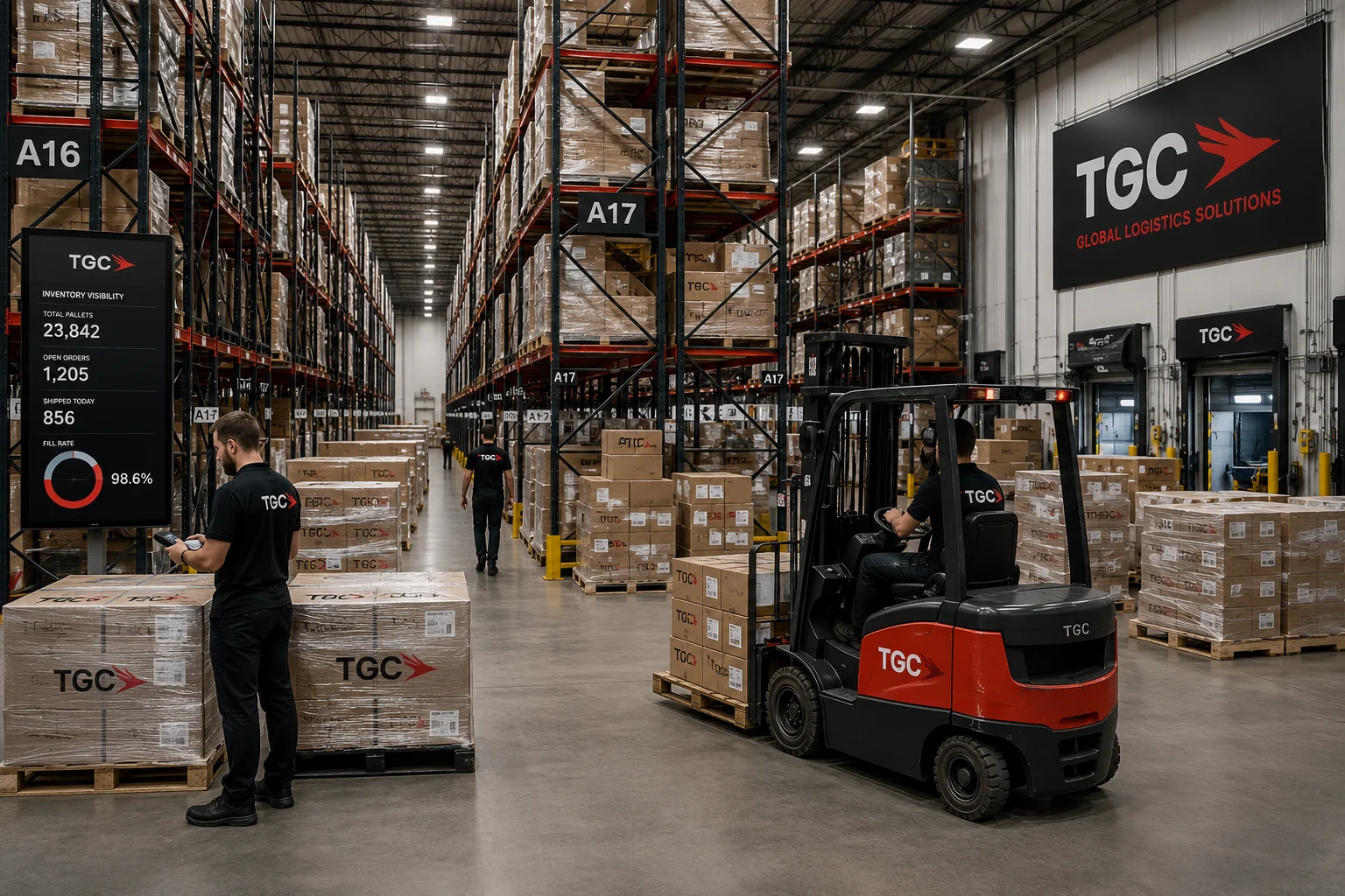 Technology-enabled logistics warehouse